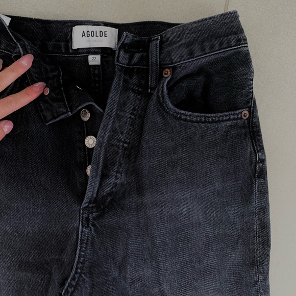 Agolde 90’s High-Rise Jean in Fallout Black (Size 22) - Picture 3 of 4